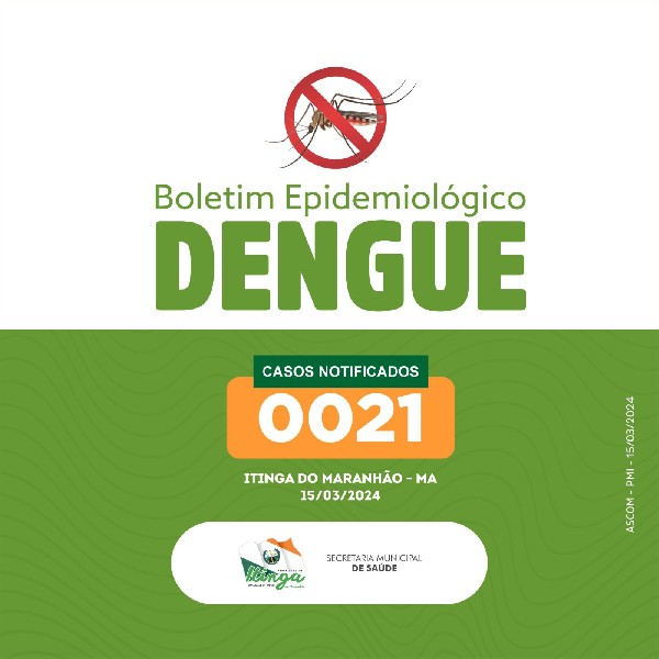 Boletim epidemiológico da Dengue - 18 de março