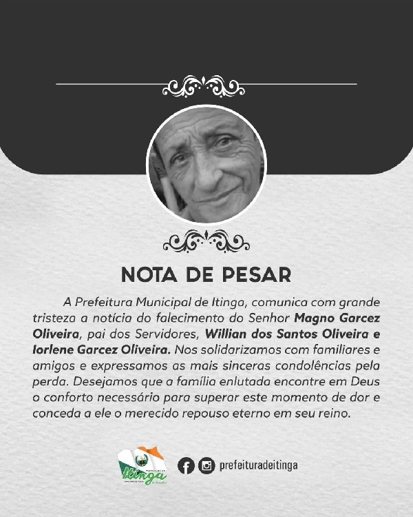 Nota de Pesar: Magno Garcez Oliveira