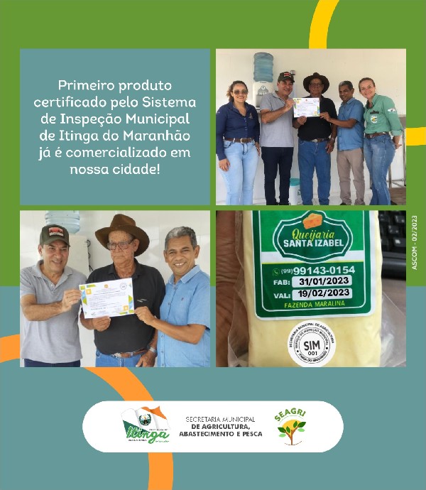Primeiro produto certificado pelo Sistema de Inspeção Municipal já é comercializado em Itinga do Maranhão
