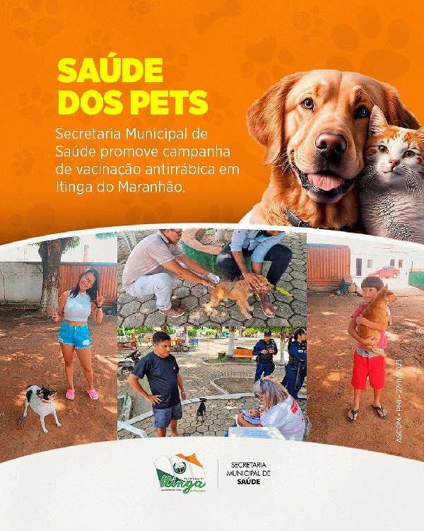 Secretaria Municipal de Saúde promove campanha de vacinação antirrábica em Itinga do Maranhão